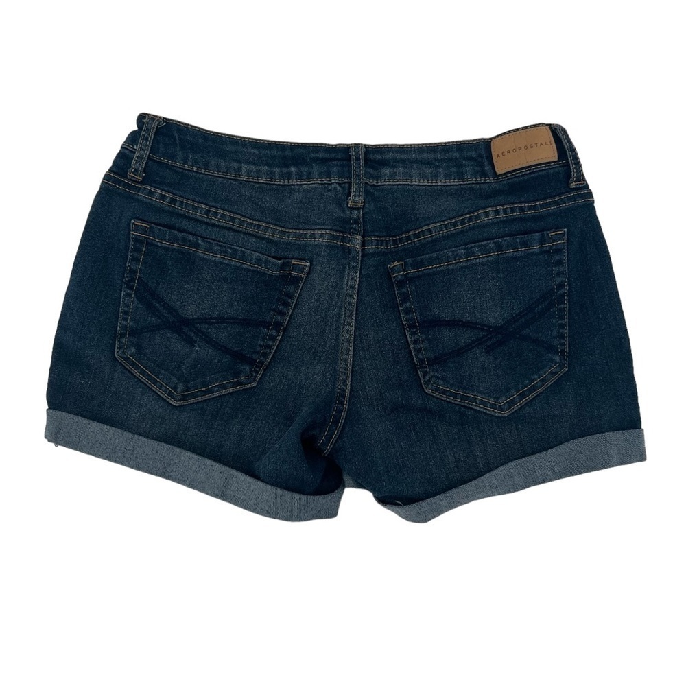 Aeropostale Midi Cuffed Hem Jean Shorts Size 4 Women’s - Picture 3 of 6
